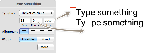 テキストオブジェクトの基本設定