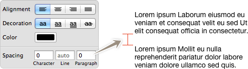 テキストオブジェクトの詳細