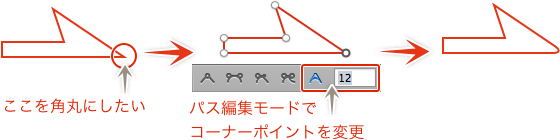 角丸を後から追加する